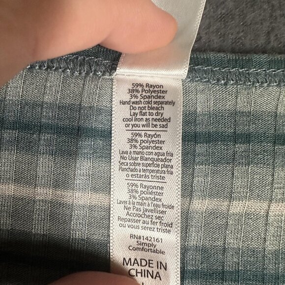 Lularoe Shirt Womens Large Green White Striped Short Sleeve Stretch Casual Top - Picture 6 of 7